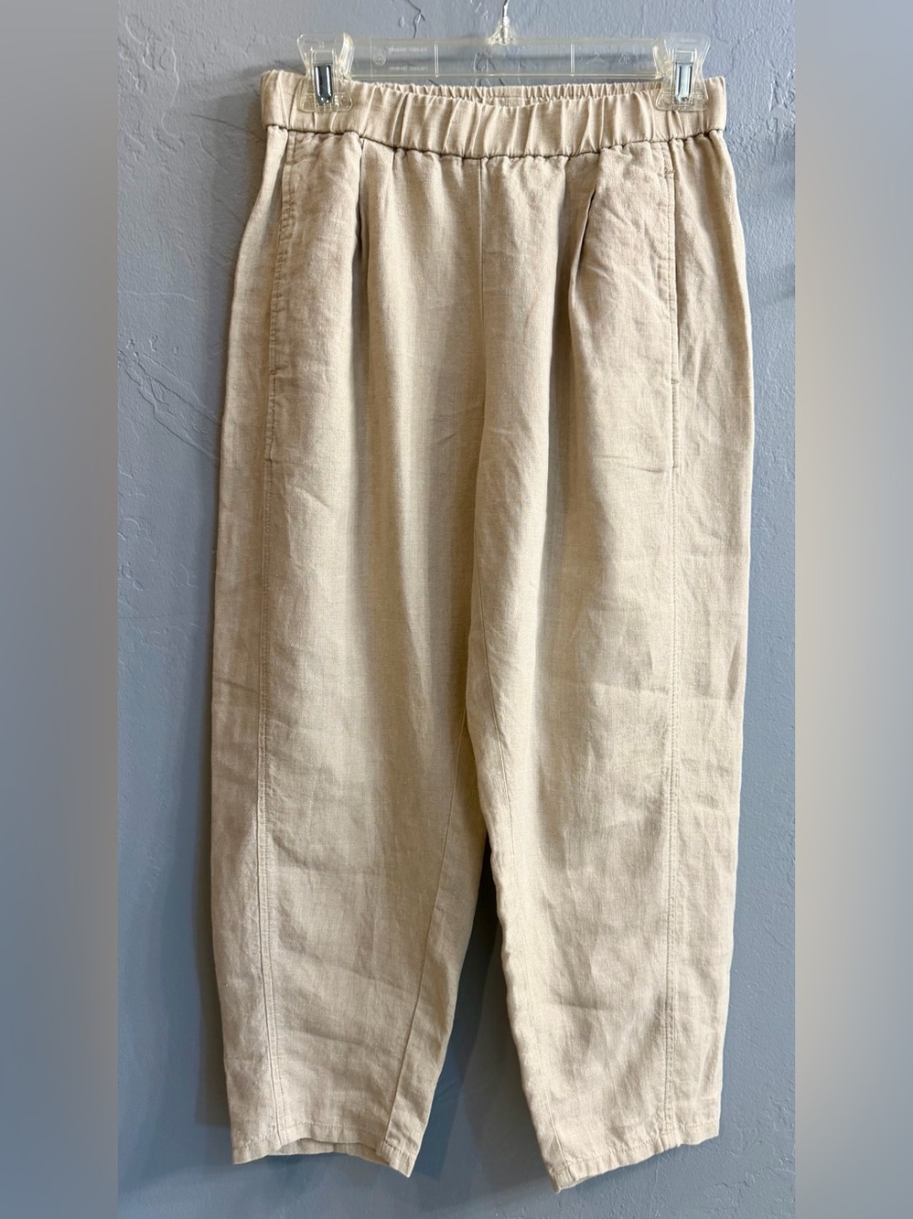 Eileen Fisher Men's Linen-Blend Pants in Cream